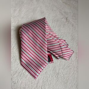 Holiday Traditions Striped Red and White Men's Tie